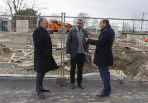 S.E.M. Construction CEO Amir Shenouda shares with Minister Romano and myself the many challenges London's housing industry is facing trying to meet this unprecedented demand in new homes.